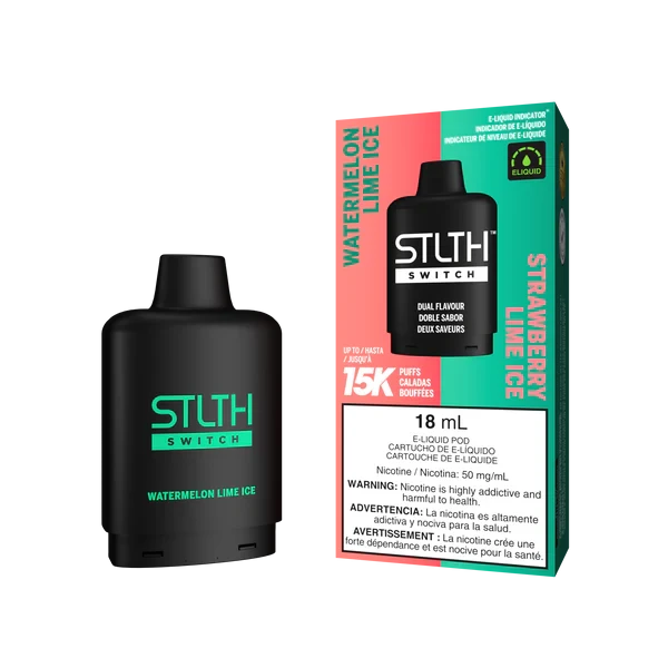 STLTH SWITCH 15K | WATERMELON LIME ICE AND STRAWBERRY LIME ICE