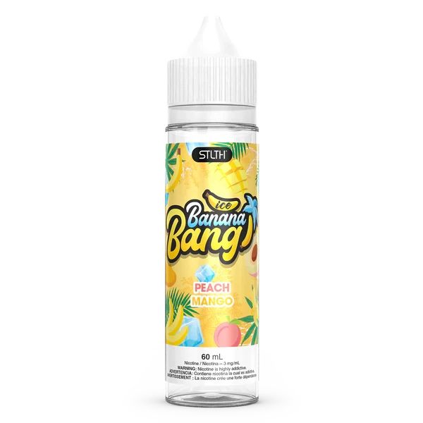 PEACH MANGO BANANA BANG ICE 60 ML - BASE LIBRE